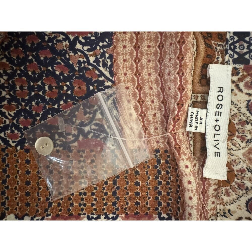 NWT Rose & Olive Multicolor Patchwork Gorgeous Bu… - image 4